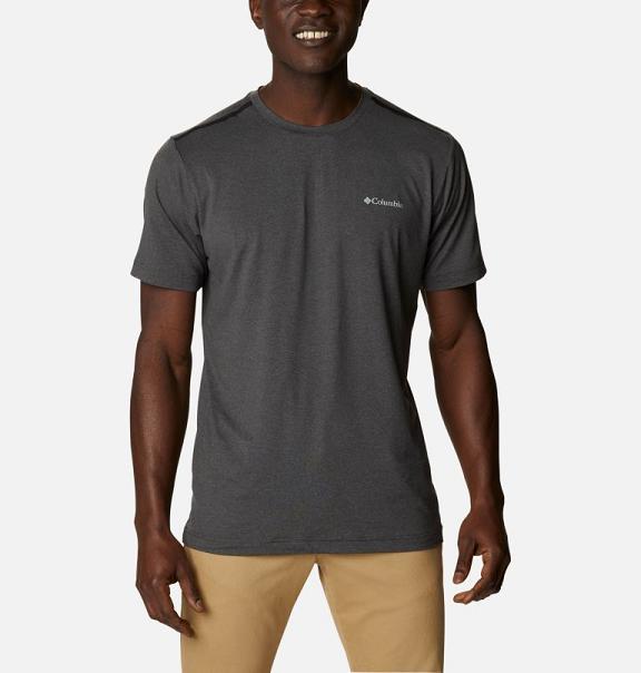 Columbia Tech Trail T-Shirt Black For Men's NZ98302 New Zealand